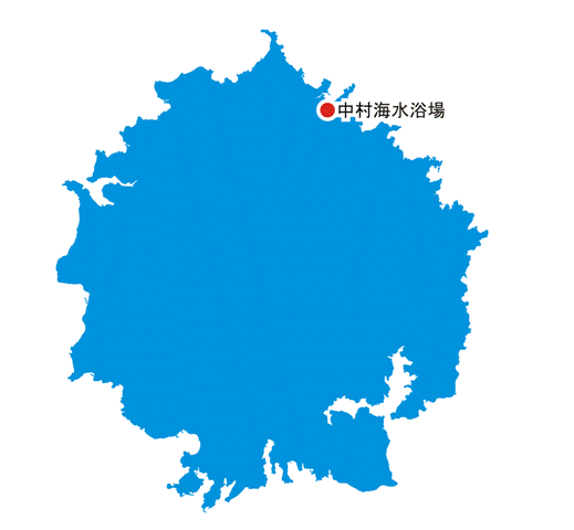 中村海水浴場の位置を示した図