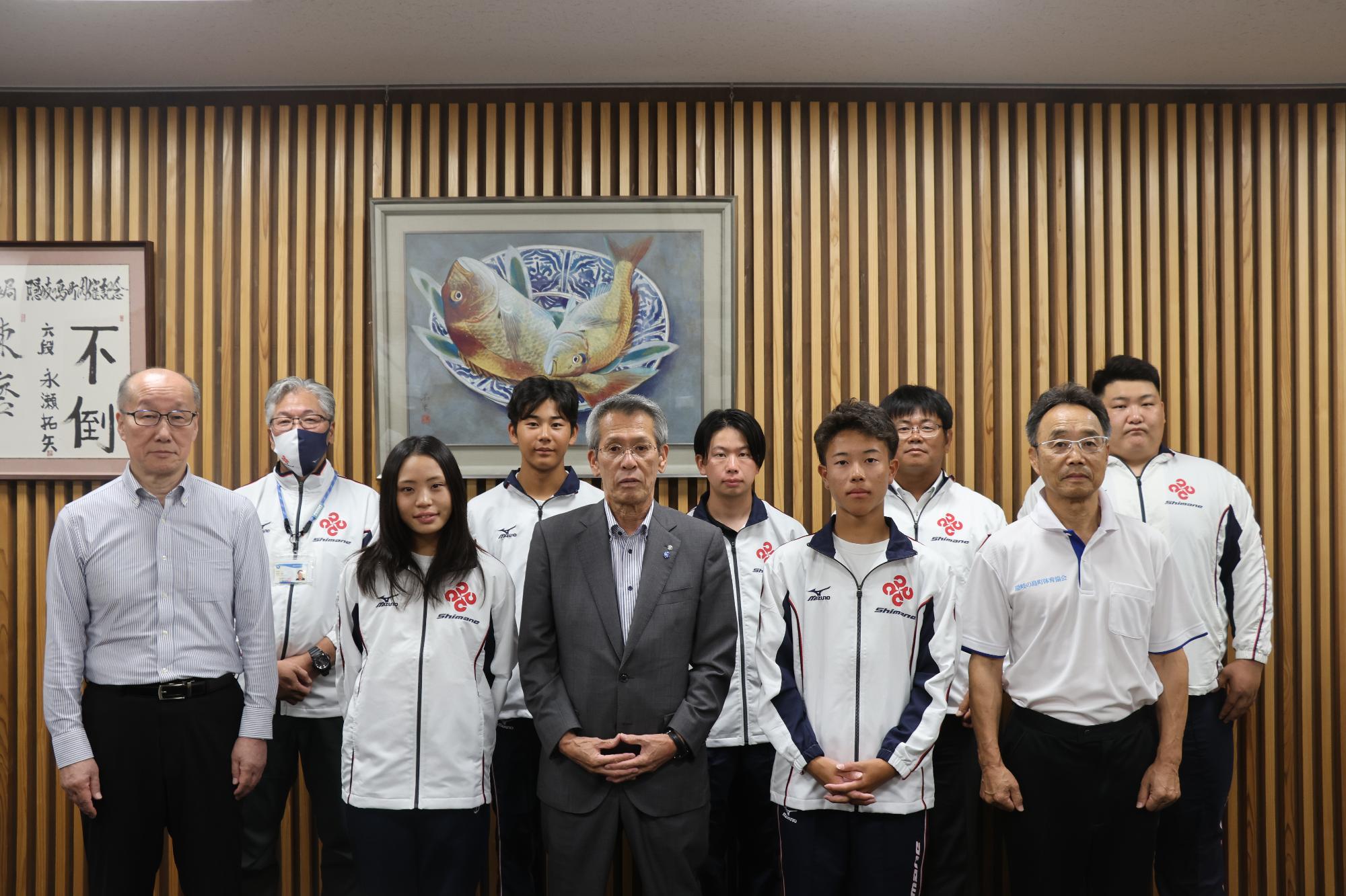 国スポ出場選手激励の様子