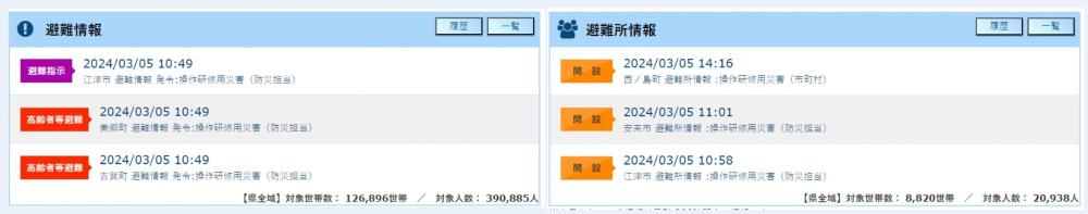 避難情報トップ画像