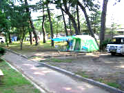 テント横に車が駐車できる中村キャンプ場の写真