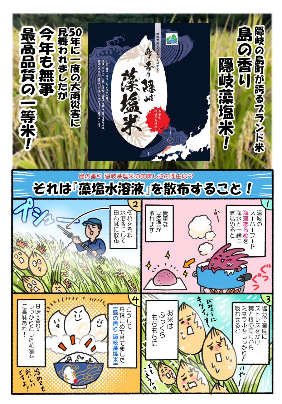 島の香り 隠岐藻塩米のPR漫画