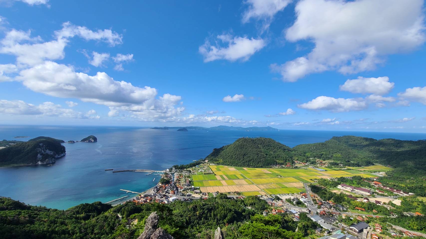 隠岐の島町の高田山からの眺望の写真