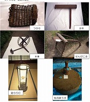 旧佐々木家住宅生活用具の説明付きの写真