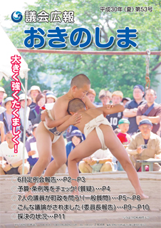 議会広報おきのしま53号（平成30年夏号）の表紙