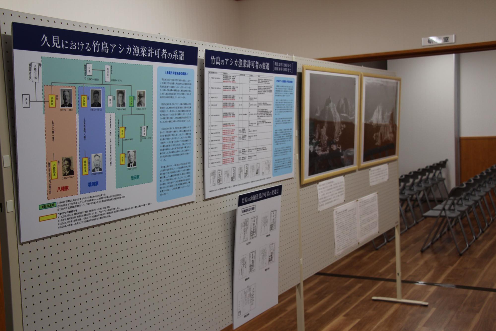 竹島資料収集施設内に展示されている展示物の写真