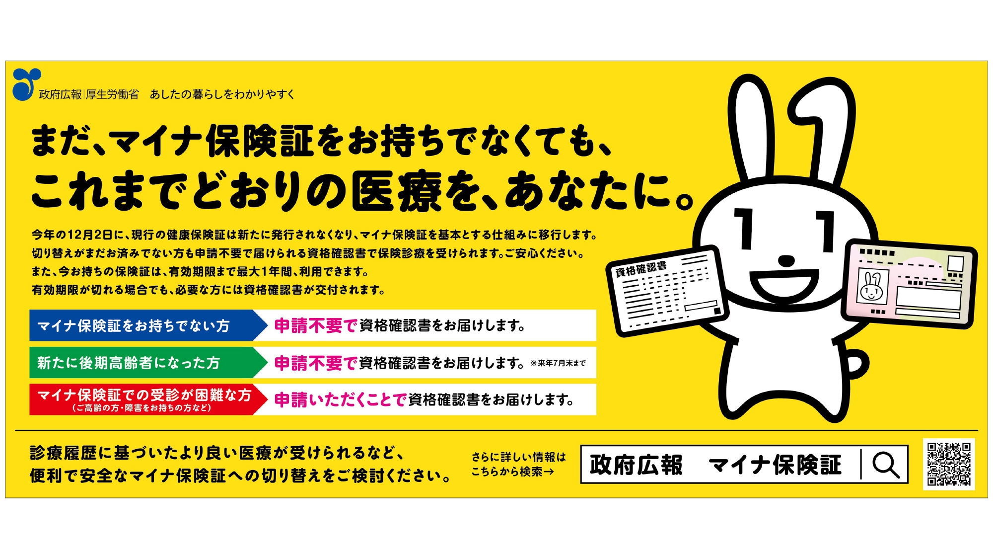マイナ保険証を持っていない時の保険診療のイメージ図