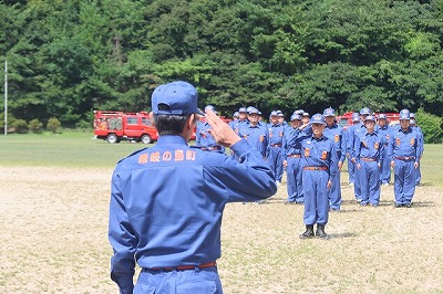 消防団夏季訓練写真